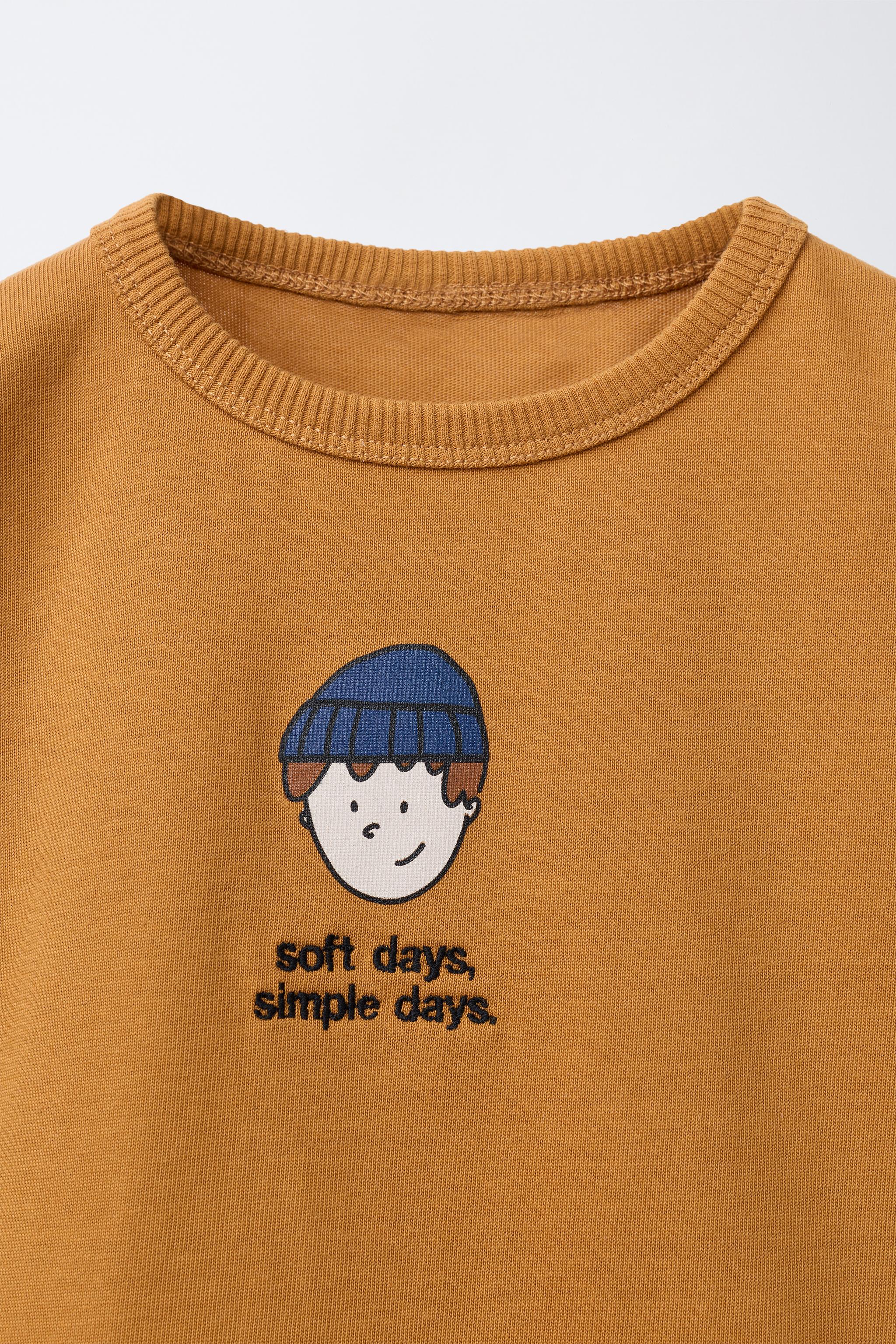 EMBROIDERED TEXT PRINT T-SHIRT